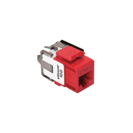 Leviton Extrm Cat 6A Quickport Rd, Connector, Channel-Rated, Ansi/Tia-568-C.2 6110G-RC6